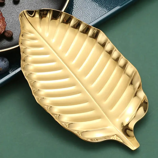Leaf-Shaped Pastry Plate